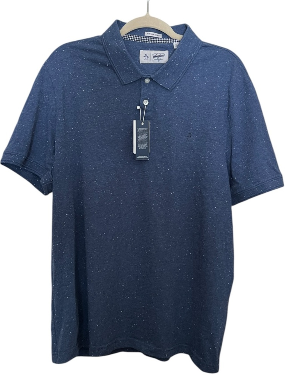 Original Penguin Navy Speckled Polo NWT